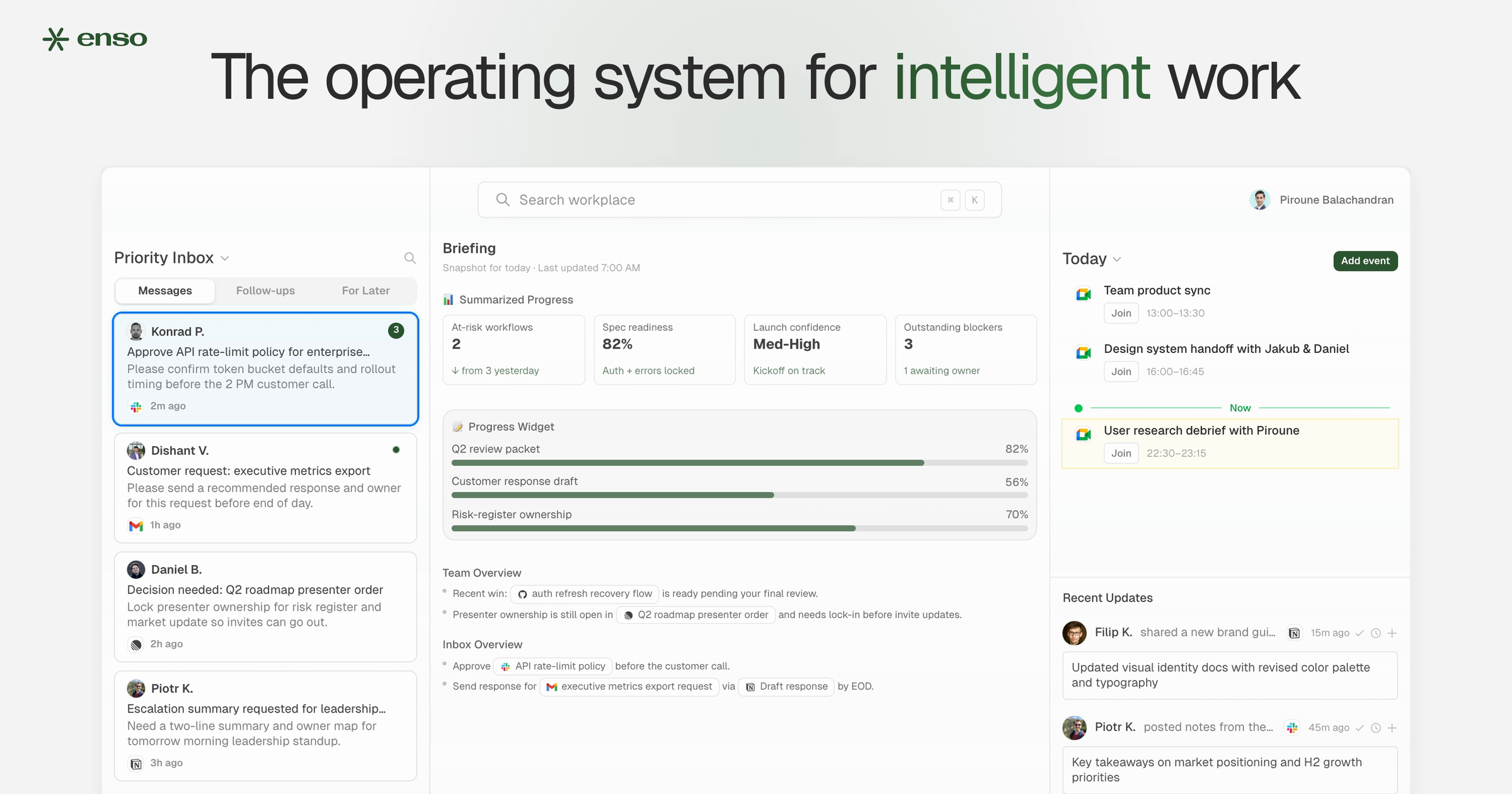 Enso — Turn scattered tools into one intelligent workspace